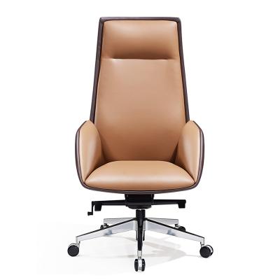 China Foldable Ergonomic Home Leather Boss Chair Swivel Director's Office Furniture Computer Fashion Designer Fashion Designer Large Class Seat Chair for sale