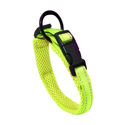 China Mesh Pet Reflective Collar Size Medium Nylon Soft Reflective Dog Neck Wear Resistant Sleeve Solid Color for sale