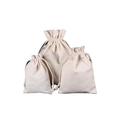 China Lady Manufacturers Wholesale Thickened Sewn Canvas Bag Jewelry Drawstring Gift Natural Jade Bracelet Dust Bag Cloth Bag for sale