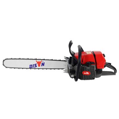 China High Quality Bison 2-Stroke Porcelain Chainsaw 2stroke 92cc Professional Chainsaw 24