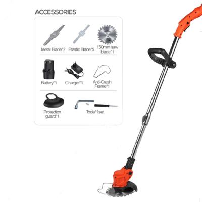 China Newest Hand Push Lithium Battery Grass Trimmer Lightweight Portable Cordless Cutter Electric Cordless Brush Cutter for sale