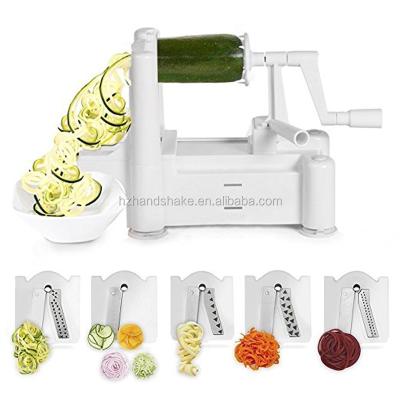 China Viable Vegetable Slicer 5-Blade Veggie Cutter Spiralizer, Strong-and-Heaviest Duty, Best Veggie Pasta and Spaghetti Maker for Low Carb for sale