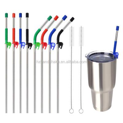 China Viable Metal Straws For Tumbler 8 PCS, 30oz Stainless Steel Drinking Straws For 20oz 30oz Tumbler Rumbler With Cup Buck for sale