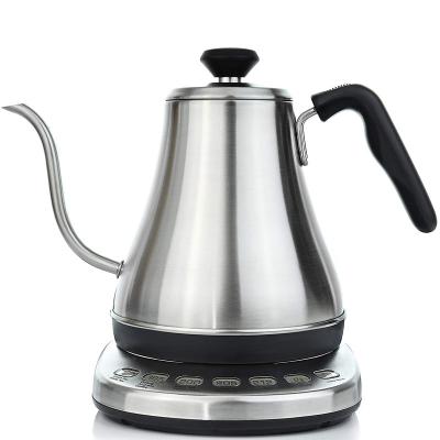 China 360 Degree Rotating Gooseneck Base Electric Kettle with Temperature Presets - 1L Teapot Electric Kettles with Temperature Control - Stainless Steel for sale