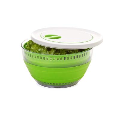 China Sustainable Progressive Collapsible Salad Spinner - 4 quart for sale