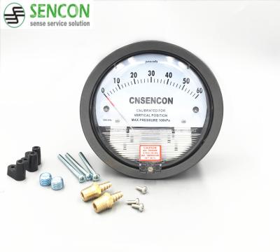 China HVAC System Magrfhelic Vacuum Air Pressure Differential Gauge SCG -60~60Pa, -30~30Pa For Clean Room for sale