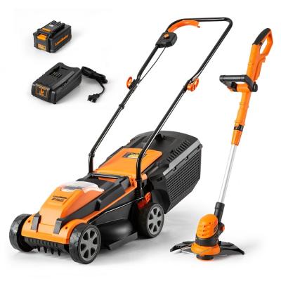 China LawnMaster 24V Lawn Mower/String Trimmer and 20VMWGT Charger Included Max Battery Combo Kit 4.0Ah for sale