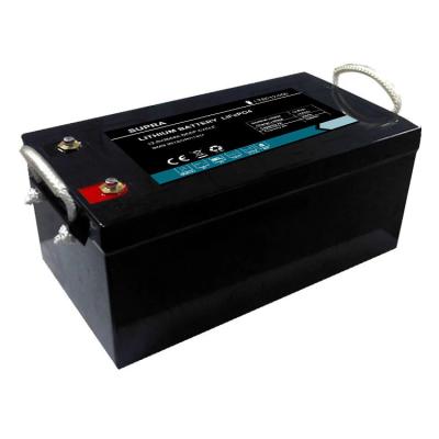 China Cylindrical deep cycle battery pack 12V 12V200Ah LiFePO4 lithium ion battery pack deep cycle for electric boat for colf car for sale