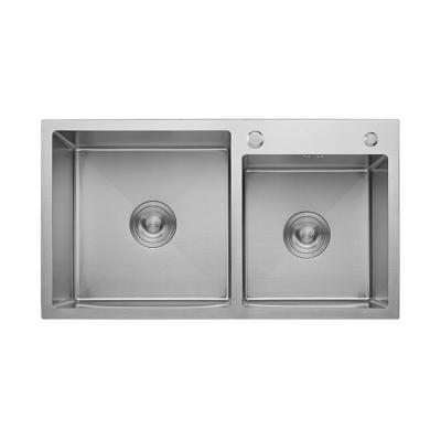 中国 Without Bowl 304 Stainless Steel Double Faucet Modern Farmhouse Kitchen Sink 販売のため