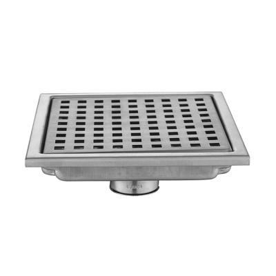 中国 Modern Factory Style Metal Square Bathroom 304 Stainless Steel Direct Floor Drain 販売のため