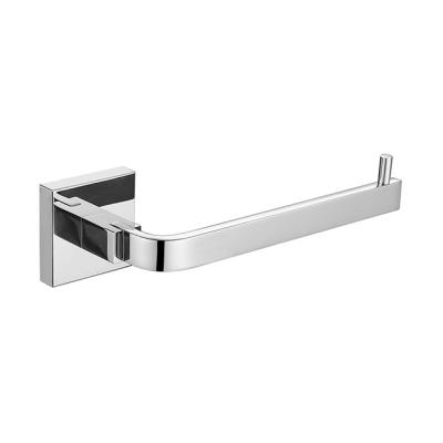 中国 Modern Square Bar Hotel Bathroom Brass Chrome Plated Wall Mounted Roll Tissue Paper Towel Holder For Toilet 販売のため