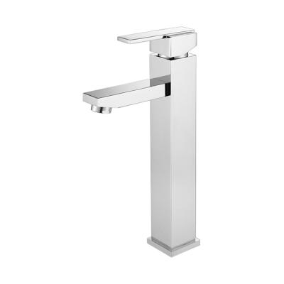 Chine Basin Bathroom Modern Square Hot And Cold Single Lever Faucet à vendre