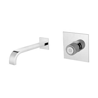 Chine Push Button Thermostat Faucet Wall-Mount Chrome Concealed Waterfall Lavatory Basin Mixer à vendre