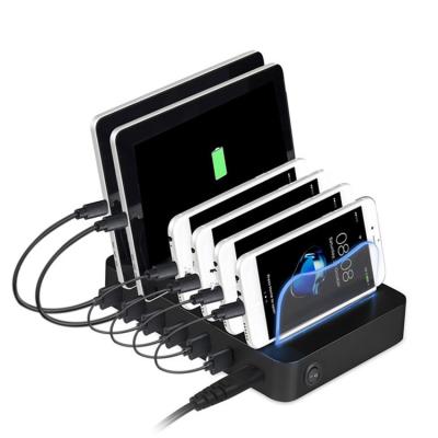 China Mobile Phone Tablet MP3 GPS Patent Product 6 Ports Mobile Phone USB Desktop Charging Station Dock for sale