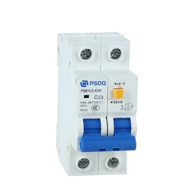 China Factory Supply High Quality Earth Leakage Circuit Breaker PSB1LE-63/2P 2 Phase Standard Size (SMALL) for sale