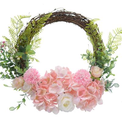 China Hot Sale Natural Touch Garland Simulation Hydrangea Garland Decoration Artificial For Bedroom Door Wall for sale