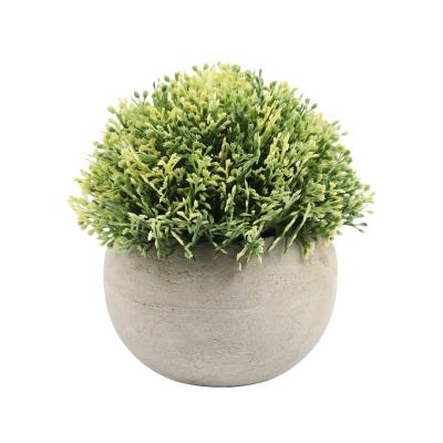 China Decoration Mini Artificial Indor Plants in Pulp Basin Pots for Indoor Bathroom Home Decor for sale