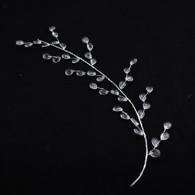 China 20pcs Unique Romantic Handmade Garland For Wedding DIY Acrylic Faceted Craft 30cm Tear Drop Tree Branch Water Drop Bead Craft for sale