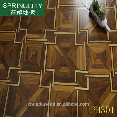 China Parquet Indoor Cheap Laminate Art Wood Flooring Price For Sale for sale