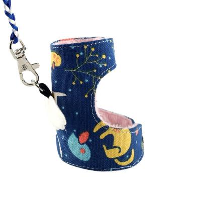 China Pet Squirrel Padded Vest Arms Cartoon Vest Clothes With Lead Leash For Ferret Chinchilla Build Up Small Animal Walking for sale