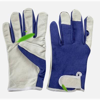 China Velcro Design On Durable Wear Resistant Work Driver Gloves Sheepskin Protective Gloves Cuffs for sale