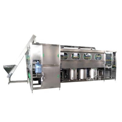 China Beverage 5 Gallon / 20 Liter Hot Bucket Water Production Line Pure Bottled Water Filling Machine for sale