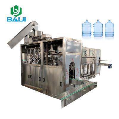 China Turnkey project 5 gallon beverage water rinsing filling capping processing machine/pure water bottling line/plant for sale for sale