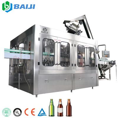 China Full Automatic Craft Beer Beverage Glass Bottle Labeling Machine Filler Rinser Filling Capper for sale