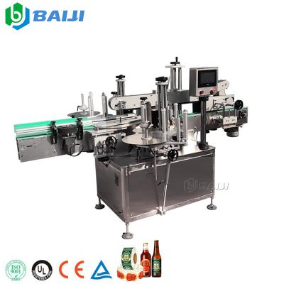 China Full Automatic Glass Bottle Bottle Food Adhesive Pet Sticker Labeling Machine Equipment for sale