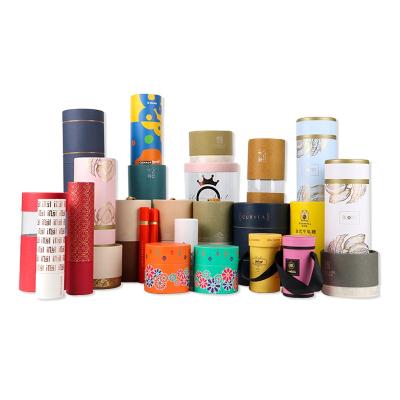 China Recyclable Custom Logo Small For Cosmetic /Candel/Flower Packaging, Eco Friendly Cylinder Packaging Newspaper Dispensing Tour Tube Box for sale