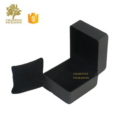 China Custom Logo Paper Luxury Wrist Black Leather Watch Gift Box Packaging Boxes Watch Box For Watches for sale