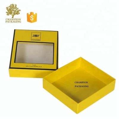 China Handmade Yellow Matte Finished Cardboard Mailing Box Business Card Packaging Box for sale