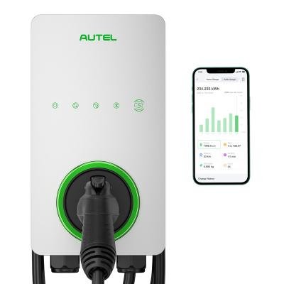 China Cyberpunk Autel maxicharger level 2 ev charger AC 50Amp Wi-Fi 240V and Bluetooth enabled EVSE ev wall charger for sale