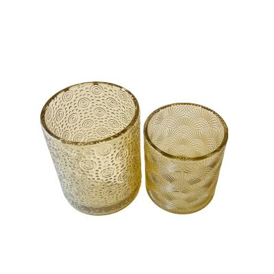 China Custom luxury logo 10oz home decoration candle jars frosted glass candle jars with lid for candle making for sale