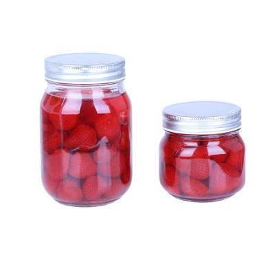 China High Quality Wide Mouth Storage Honey Freshness 16oz 32oz Mouth Glass Mason Jars With Screw Cap Lid for sale