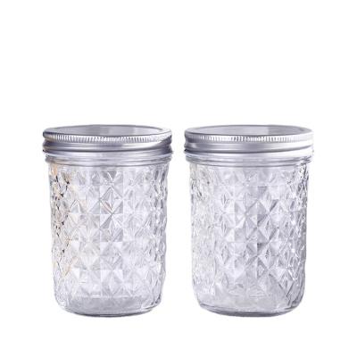 China Freshness Retention Customized Wholesale 16 Ounce Glass Shot Glass Wide Mouth Mason Jars With Aluminum Screw Lid for sale