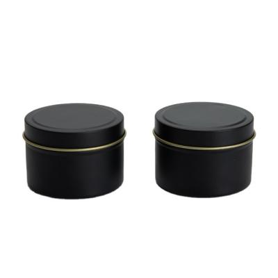 China Wholesale Home Decoration Metal Container Small Empty Metal Jar Candle Tin With Lid for sale