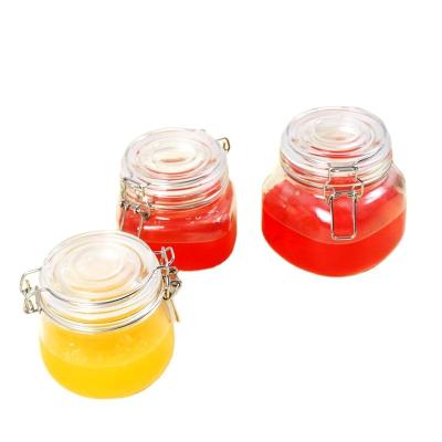 China Freshness Preservation 100ml -3000ml Child Resistant Square Air Tight Glass Jar With Clip Lid for sale