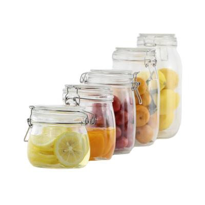 China Modern Design Cheap Decoration Glass Jar Freshness Preservation Wholesale Process Glass Jar for sale