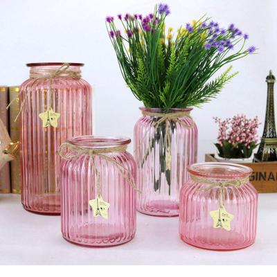 China Set Traditional Glass Cylinder Vase Cylinder Glass Vase For Flower Arrangements for sale