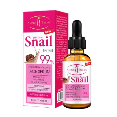 China Snail Healthy Natural Face Collagen Dark Circles Beauty Serum Vitamin E Moisturizing Anti Aging Face Serum For All Skin for sale