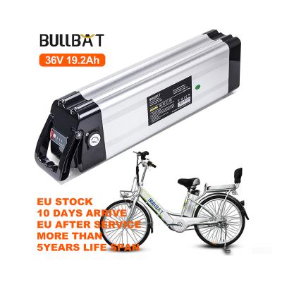 China In EU stock 36 volt 36v 20ah Li ion lithium ion silver fish electric bicycle bicycle rechargeable battery akku pack for Samsung 19.2Ah for sale