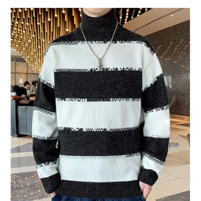 China 2021 New Patterned Anti-wrinkle Custom Design Winter Round Neck Knitted Mens Sweater for sale