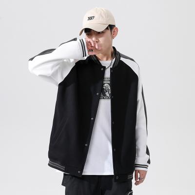 China 2022 High School Bodies Woolen Trims Long Lasting Letterman Knitting Black And White High Outdoor Jackets And Big Anorak Varsity for sale