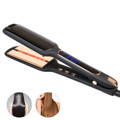 China Hotel Free Sample Flat Iron With LED Display Fast Hair Straightener PTC Heater Hair Straightener for sale