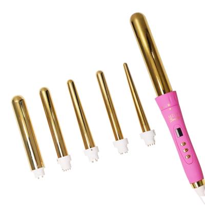 China 5 in 1 Curling Wands Multifunctional Hot Sale 5 IN 1 Ceramic Hair Curler Set 5 Sizes Curling Wand 5p Curling Iron Hair Curler for sale