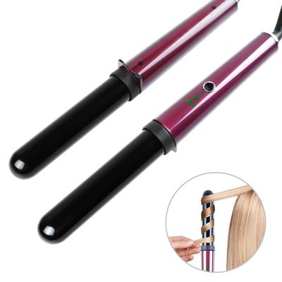 China Rotary Changer Adjust Temperature and Vogue Diy Tulip Custom Salon High End Vivid Professional Magic Curly Wand Long Portable Ceramic Electric Hair Curling Iron for sale