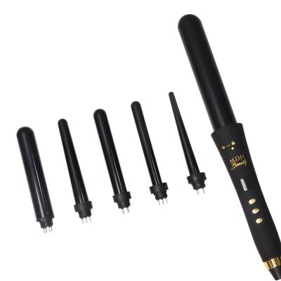 China 5 in 1 Multifunctional Curling Wands Professional 5 in 1 Curling Wand Set Interchangeable Styler Hair Curler for sale