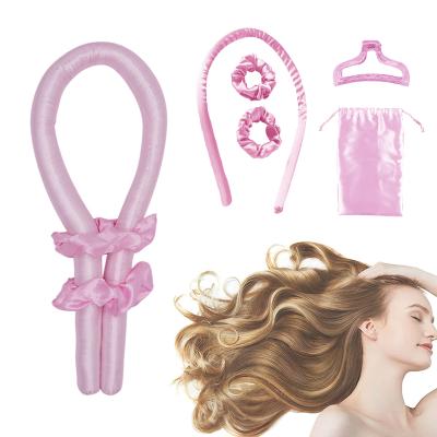 China 2021 Best Selling DIY Products In USA Amazon Portable No Heat Silk Satin Hair Cruler Hair Tape Hair Curler for sale