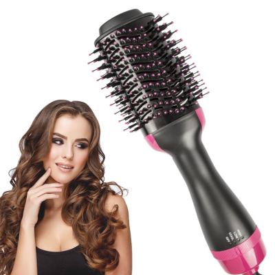 China Private Label Hair Brush Hot Air Duct Selection Comb One Step Hair Dryer Flat Electric Fast Straightener Brush Hot Iron Airbrush for sale